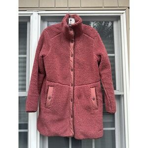 LL Bean Mountain Pile Sherpa Fleece Coat Jacket Women's Large Petite